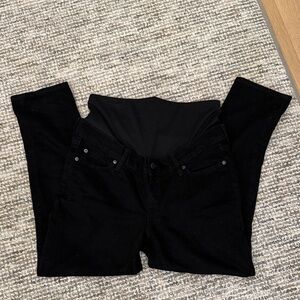 GAP Black High-Rise Maternity Jeans with Support Panel